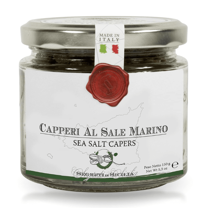 [Best Before: 10/31/2026] Frantoi Cutrera Segreti di Sicilia Capers in Sea Salt Jar, 5.3 oz