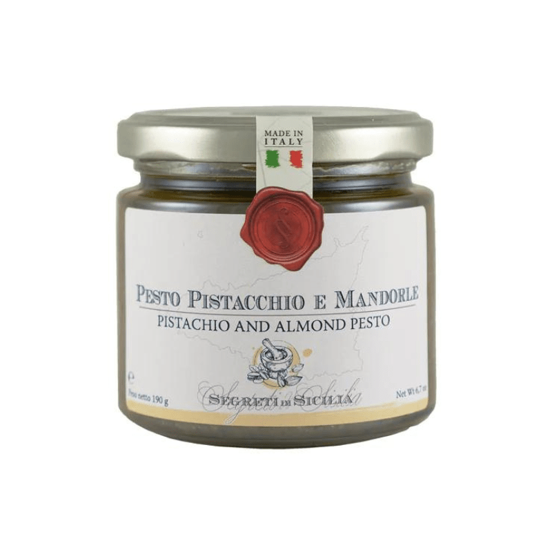 Frantoi Cutrera Segreti di Sicilia Pistachio and Almond Basil Pesto, 6.7 oz