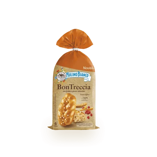 Mulino Bianco BonTreccia w/ Fruit and Buckwheat, 6 Pack 225g