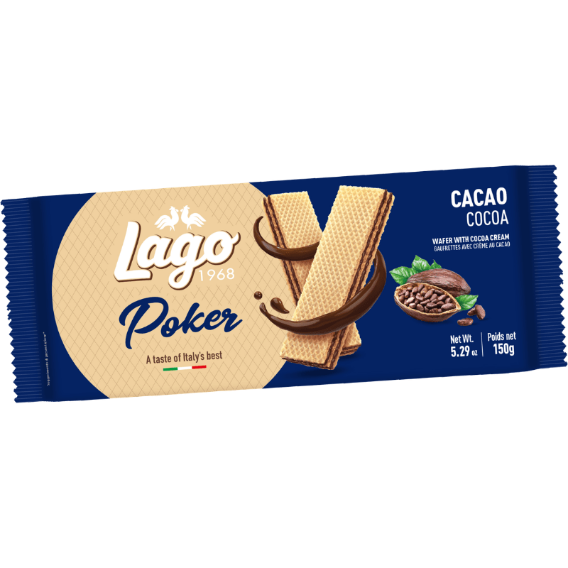 Gastone Lago Cacao Poker Wafer, 5.29 oz