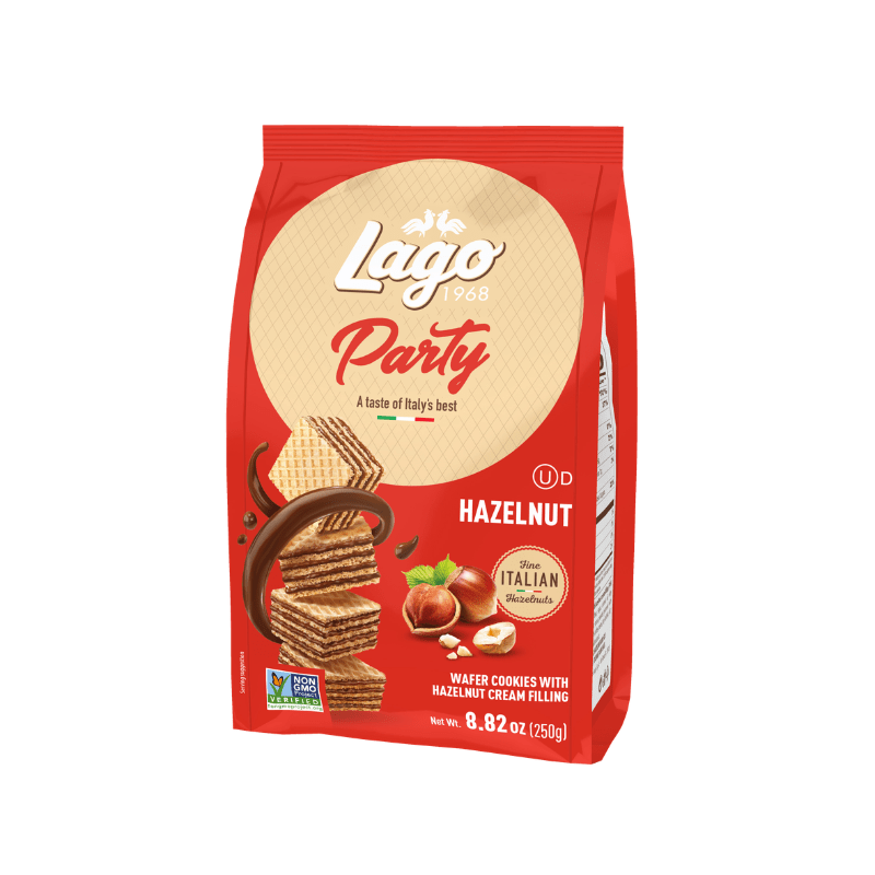 Gastone Lago Hazelnut Party Wafers, 8.8 oz