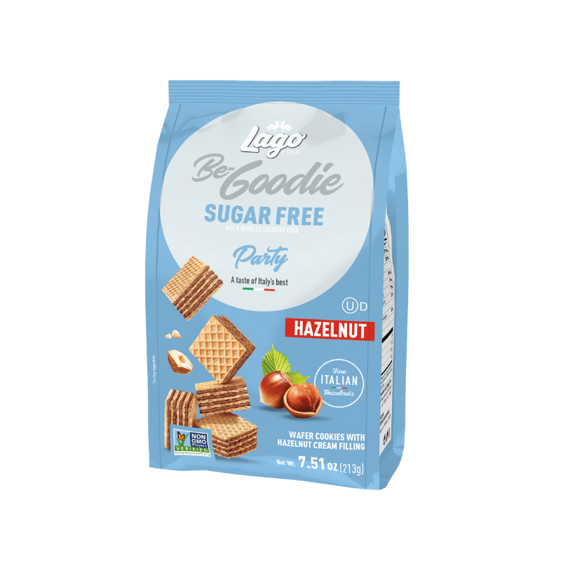 Gastone Lago Sugar Free Hazelnut Party Wafers, 7.5 oz