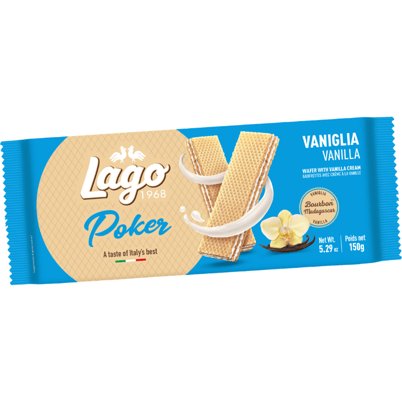 Gastone Lago Vanilla Poker Wafer, 5.29 oz