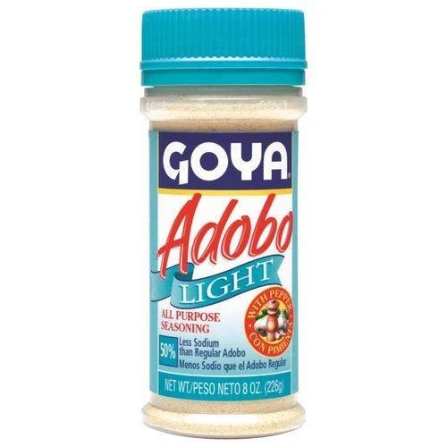 [Best Before: 03/16/28] Goya Adobo All Purpose Seasoning Light with Pepper, 8 oz [Pack of 12]
