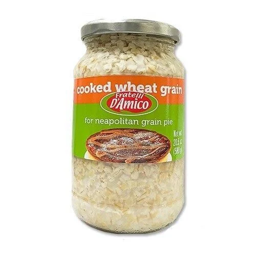 Fratelli D’ Amico Grano Cotto Cooked Wheat Grain Per Pastiera Jar, 20.5 oz