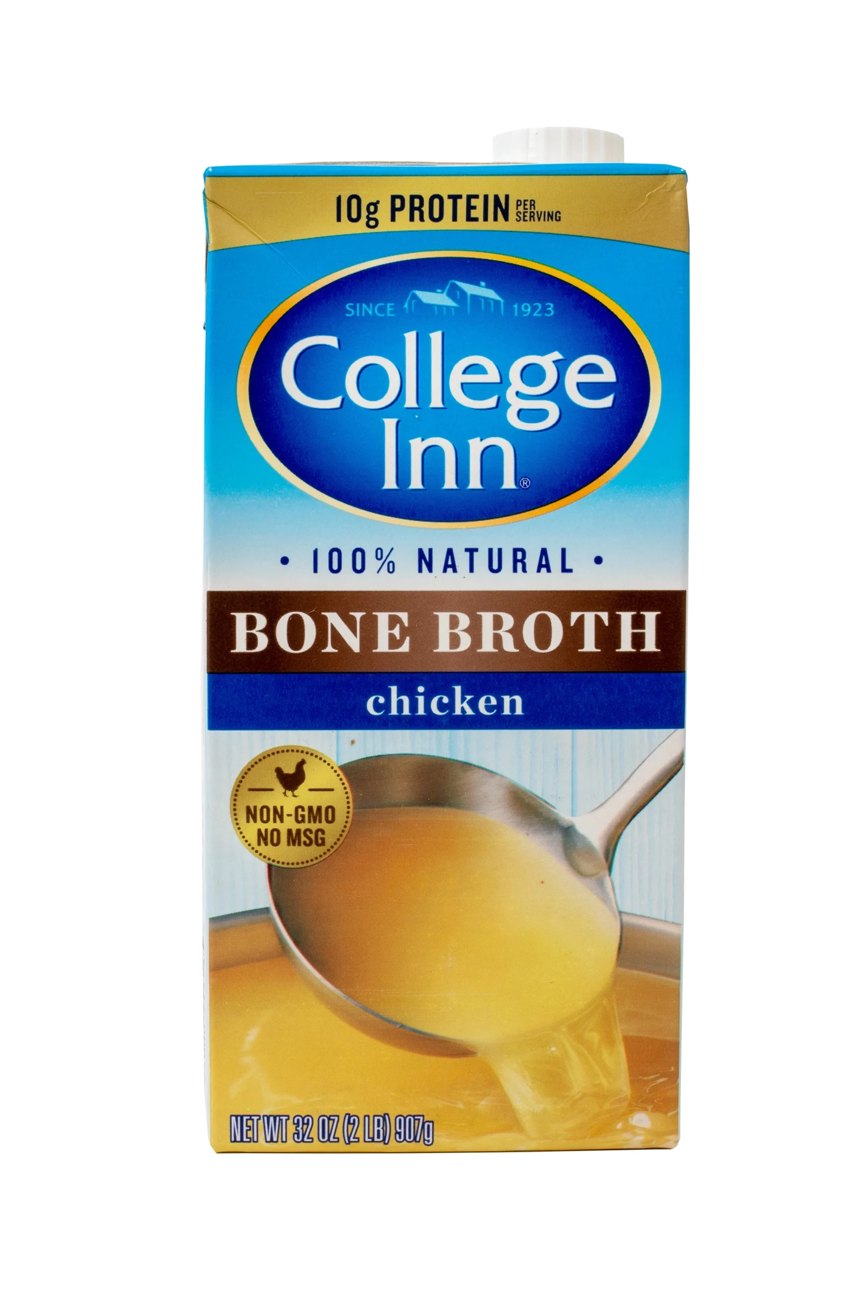 College Inn Chicken Bone Broth Carton 32 Ounce Size - 12 Per Case.