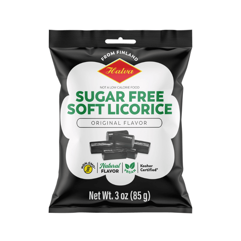 Halva Sugar Free Black Licorice Bag, 3 oz