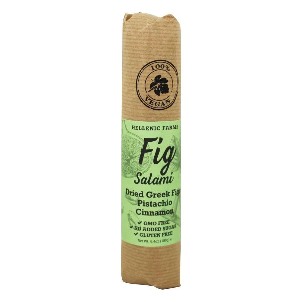 Hellenic Farms Fig Salami with Pistachio and Cinnamon, 6.4 oz