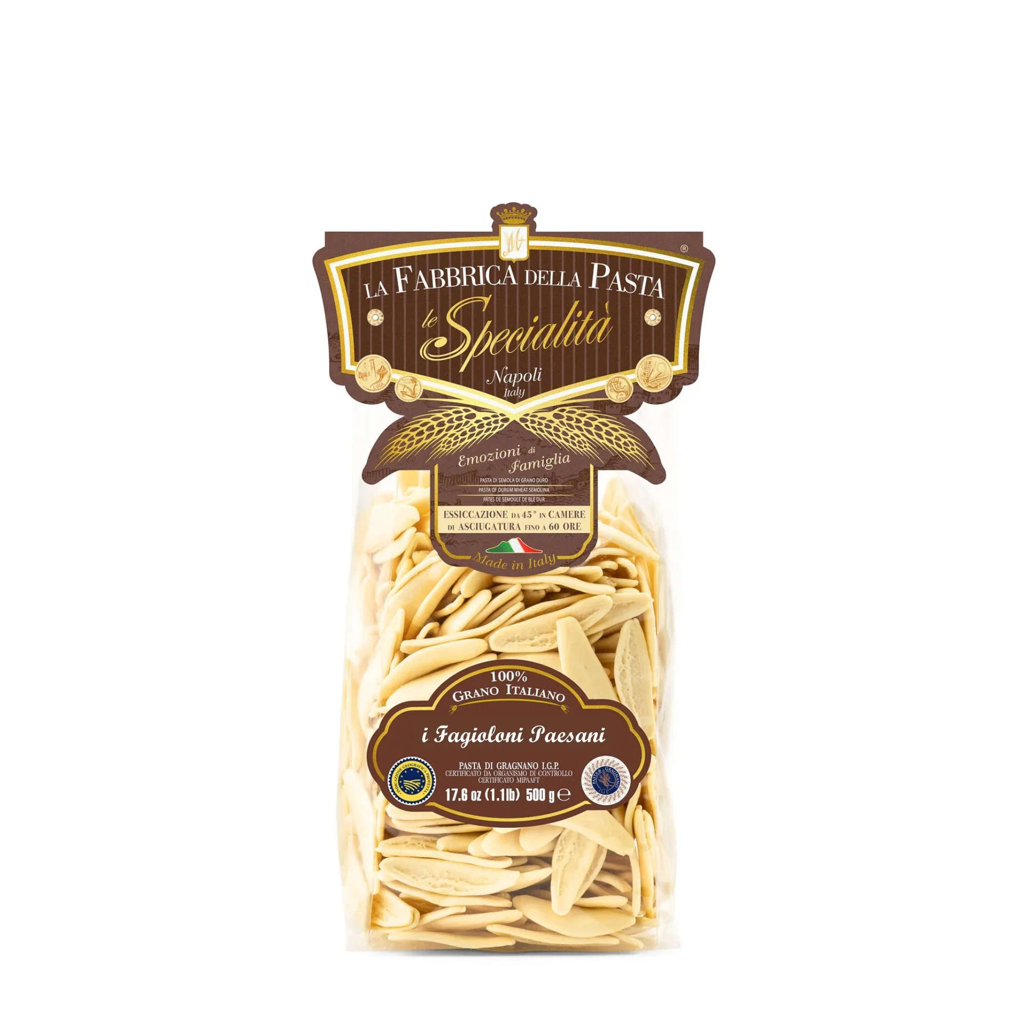 La Fabbrica Della Pasta Fagioloni Paesani, #714, 17.6 oz | 500gr