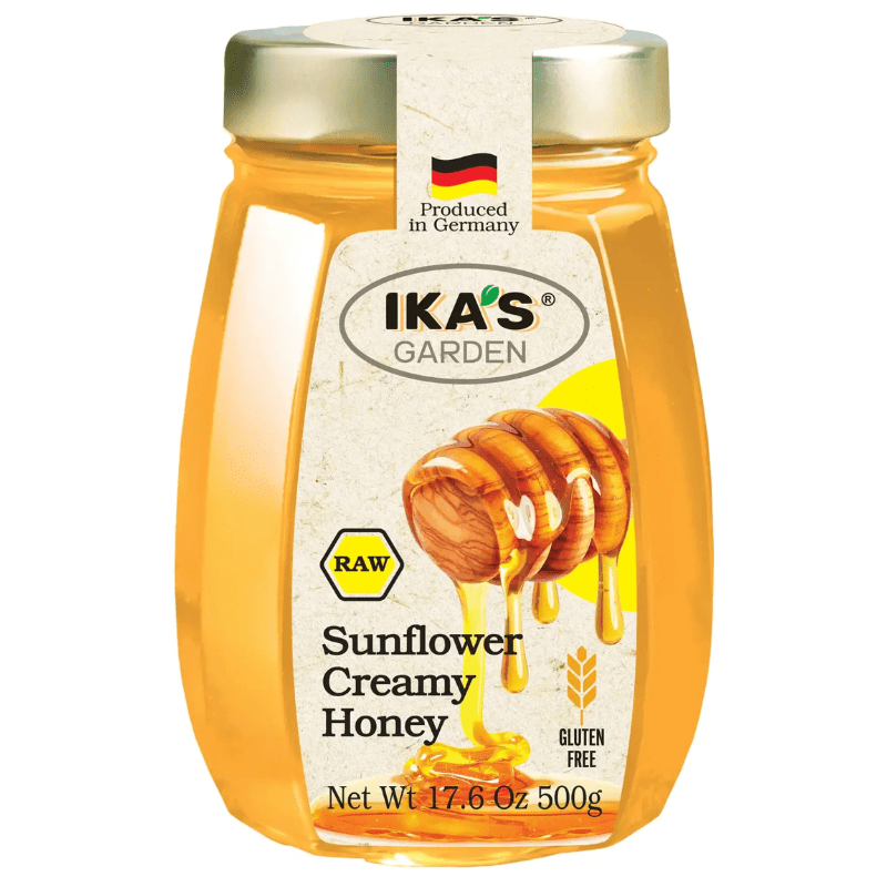 Ika’s Garden Raw Sunflower Creamy Honey, 17.6 oz