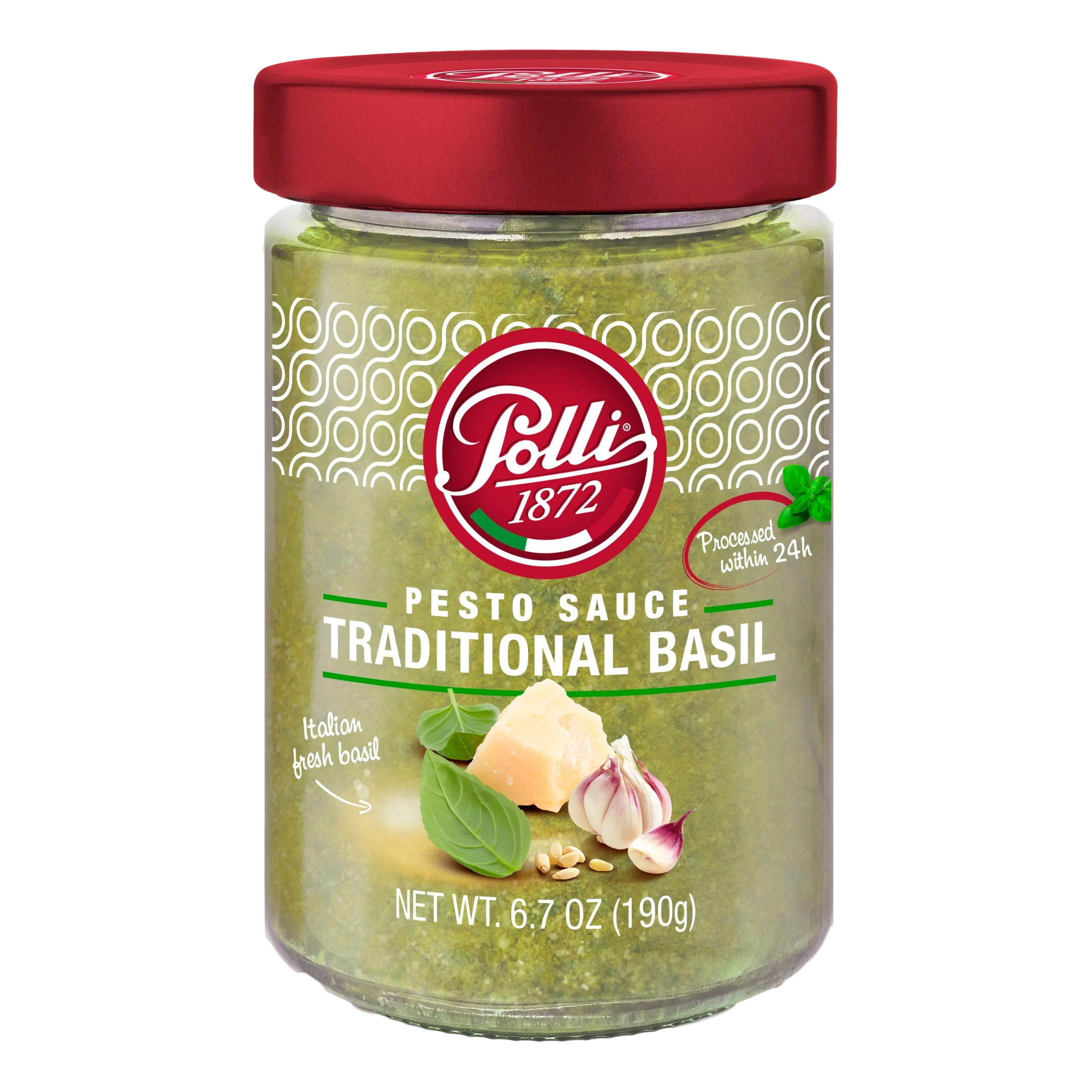 Polli Pesto Genovese, Traditional Basil Sauce, 6.7 oz | 190g