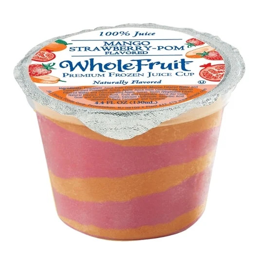 Whole Fruit Mango Strawberry Pomegranate Frozen Juice Cup 4.5 Fluid Ounce - 96 Per Case.