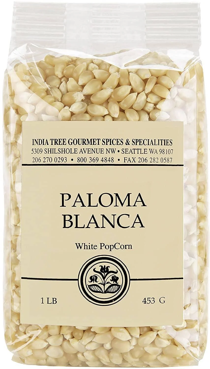 India Tree Paloma Blanca White Popcorn, 1 lb. (453 g)