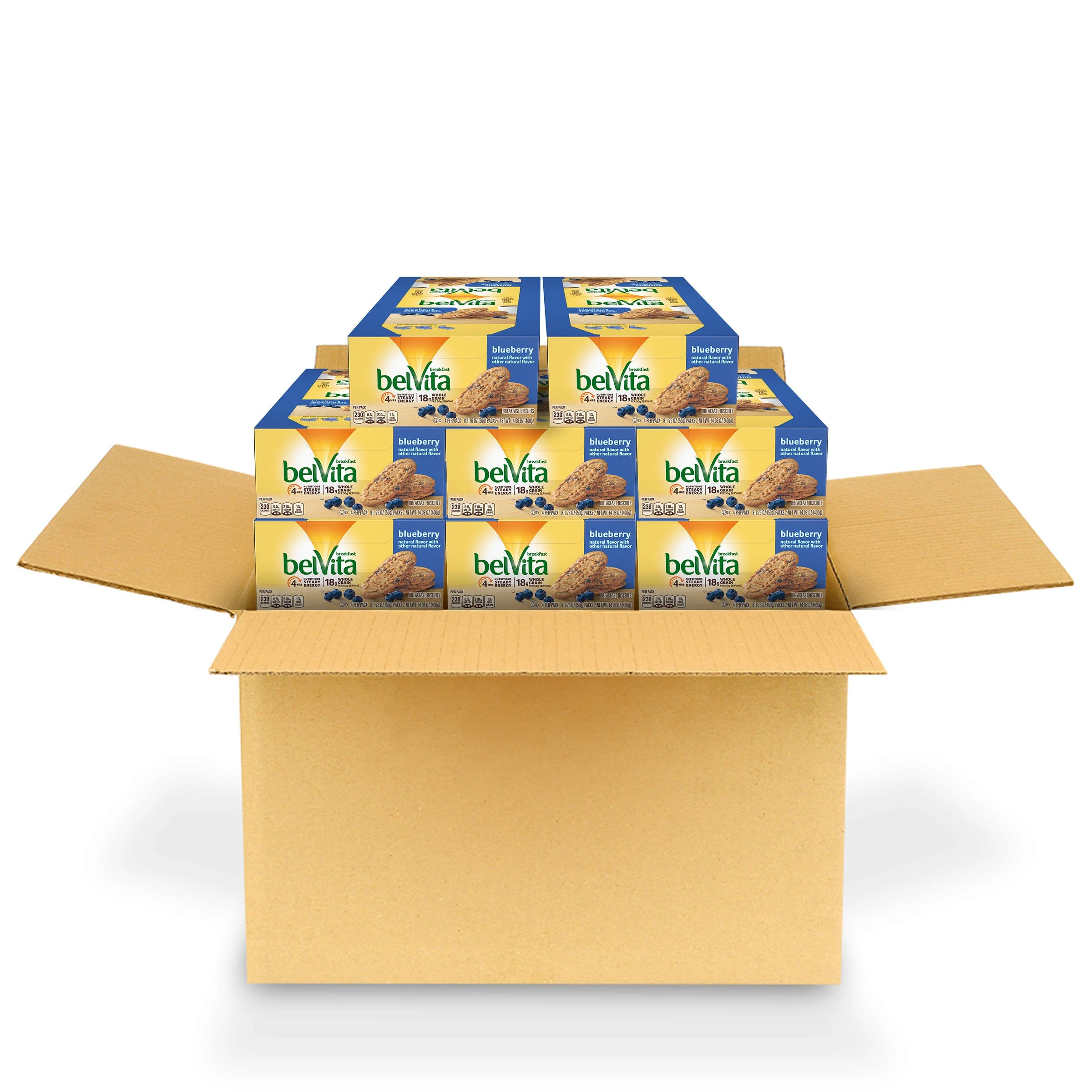 Nabisco Belvita Breakfast Biscuit Blueberry Cookies 1.76 Ounce Size - 64 Per Case