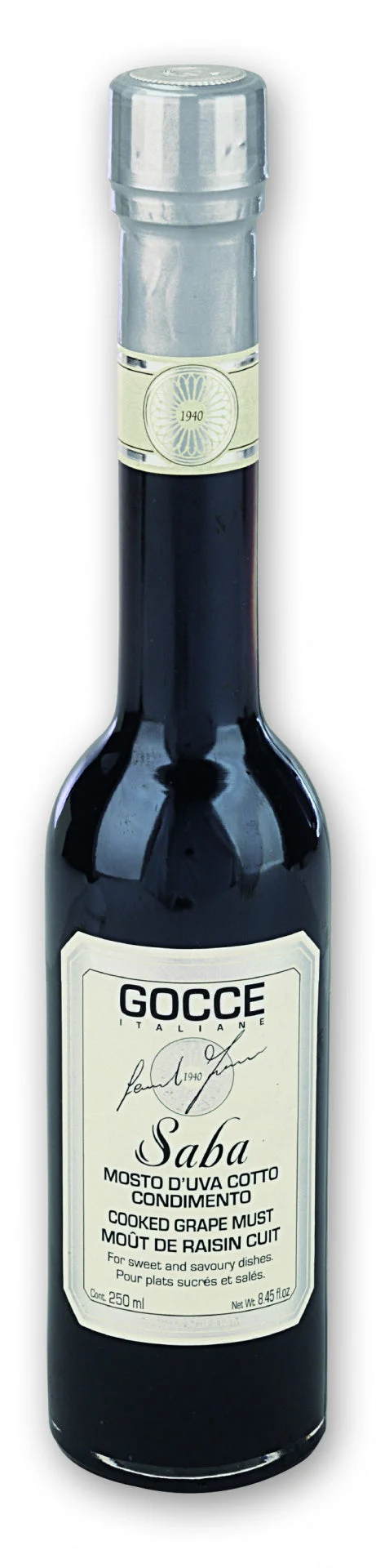 Saba Mosto D'UVA Cotto, Cooked Grape Must, 8.45 oz | 250 ml