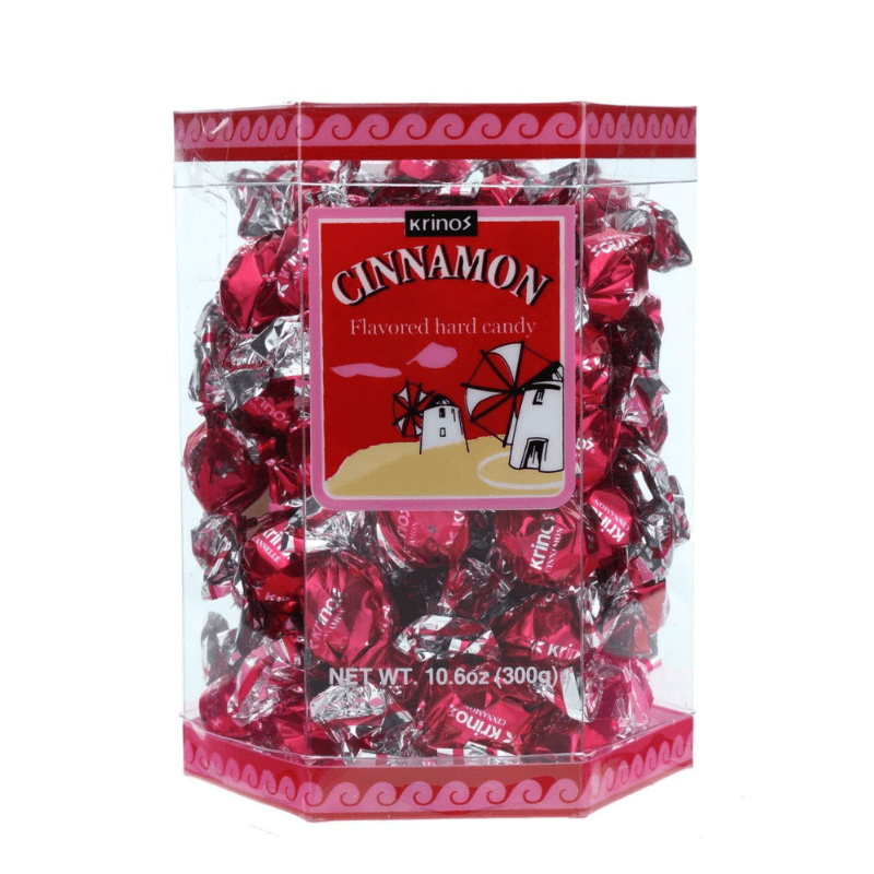 Krinos Ouzo Flavored Cinnamon Hard Candy, 10.6 oz (300g)