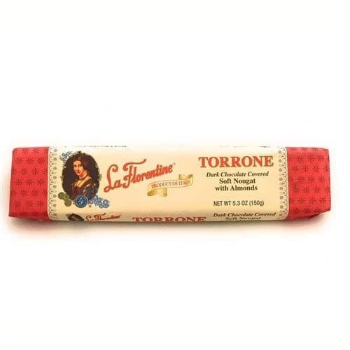 La Florentine Dark Chocolate Covered Soft Nougat with Almond Torrone, 5.3 oz
