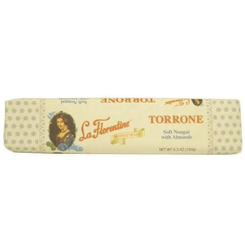 La Florentine Soft Nougat with Almonds Torrone Bar, 5.3 oz