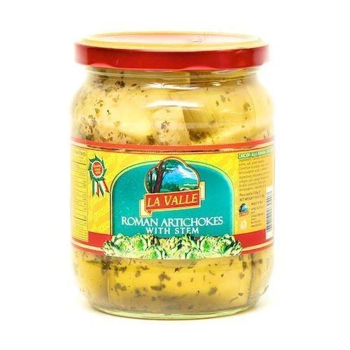 La Valle Roman Artichoke with Stem in Oil, 19.4 oz