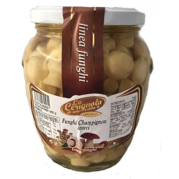 La Cerignola di una volta - Mushrooms Whole, Fungi Champignon, 19.40 oz | 580ml