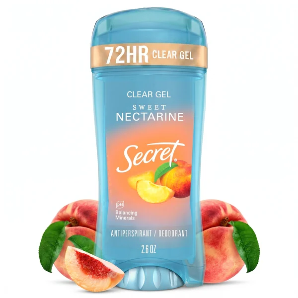 Secret Fresh Clear Gel Antiperspirant and Deodorant, Sweet Nectarine Scent