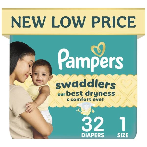 Pampers Swaddlers Diapers, Size 1