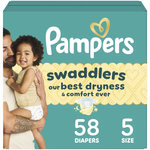 Pampers Swaddlers Diapers, Size S5