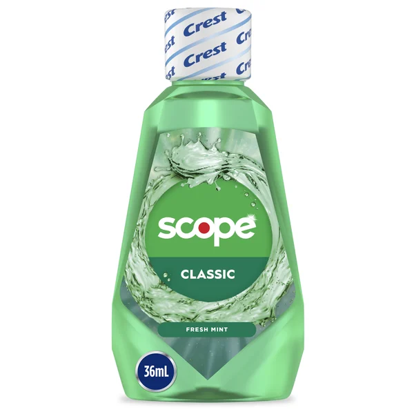 Crest Scope Mouthwash, Classic, Fresh Mint, 36mL