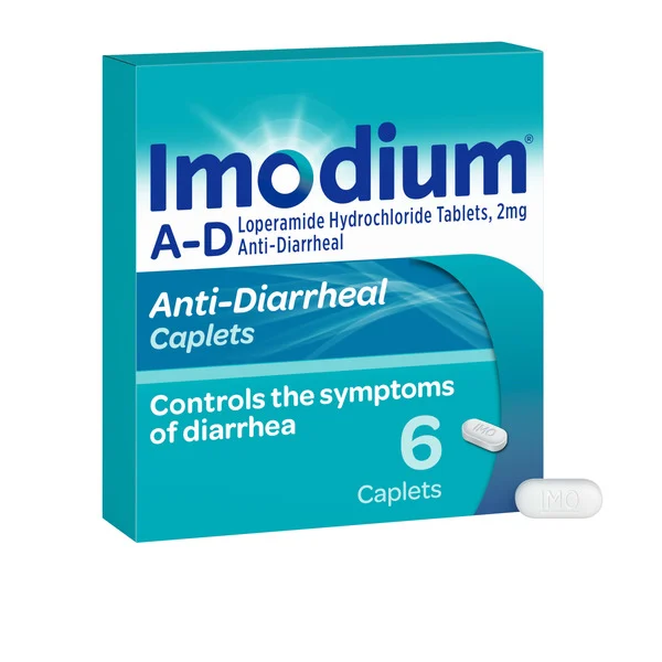 IMODIUM A-D Diarrhea Relief Caplets, Loperamide Hydrochloride, 6 ct