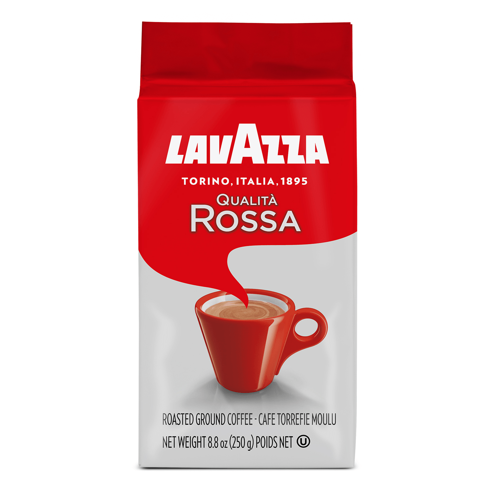 Lavazza Qualita Rossa Ground Espresso Coffee Brick, 8.8 oz