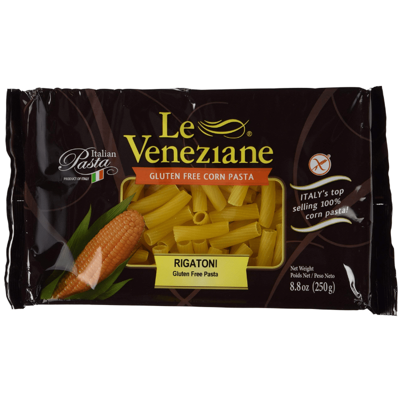 Le Veneziane #070 Rigatoni Corn Gluten-Free Pasta, 8.8 oz