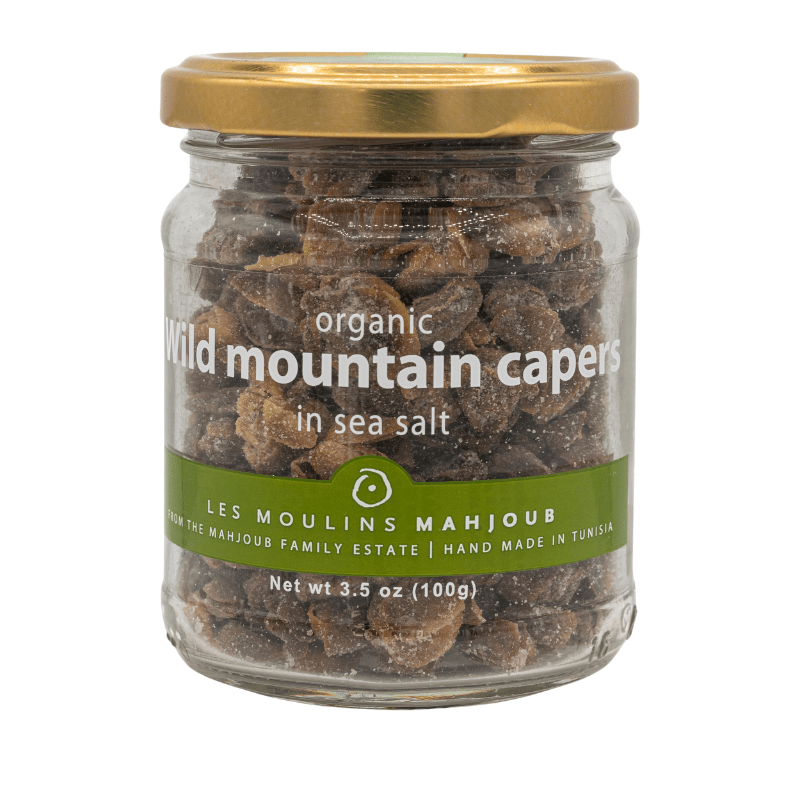 Les Moulins Mahjoub Organic Wild Mountain Capers in Sea Salt, 3.5 oz