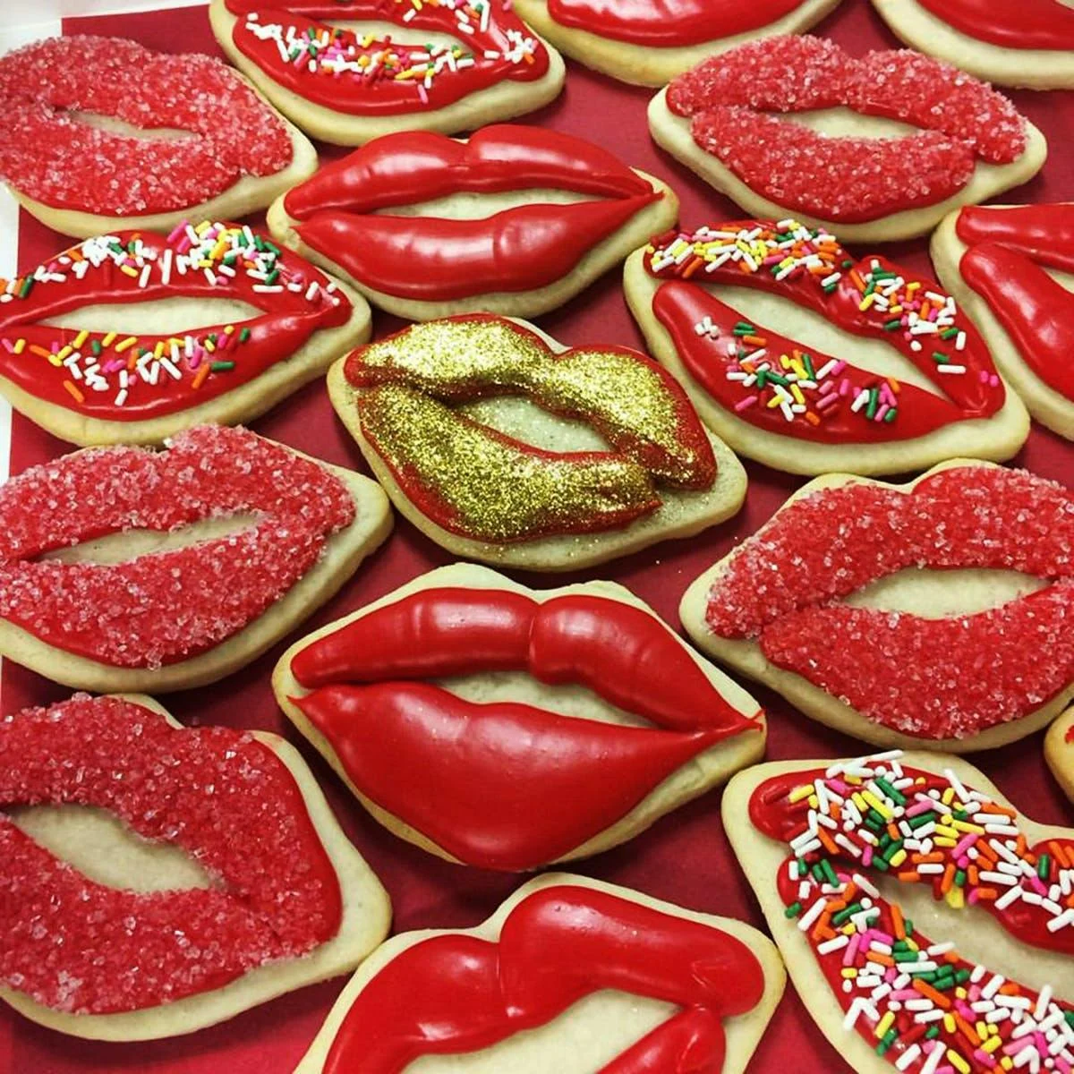 Hot Lips Sugar Cookies - 10 Pack
