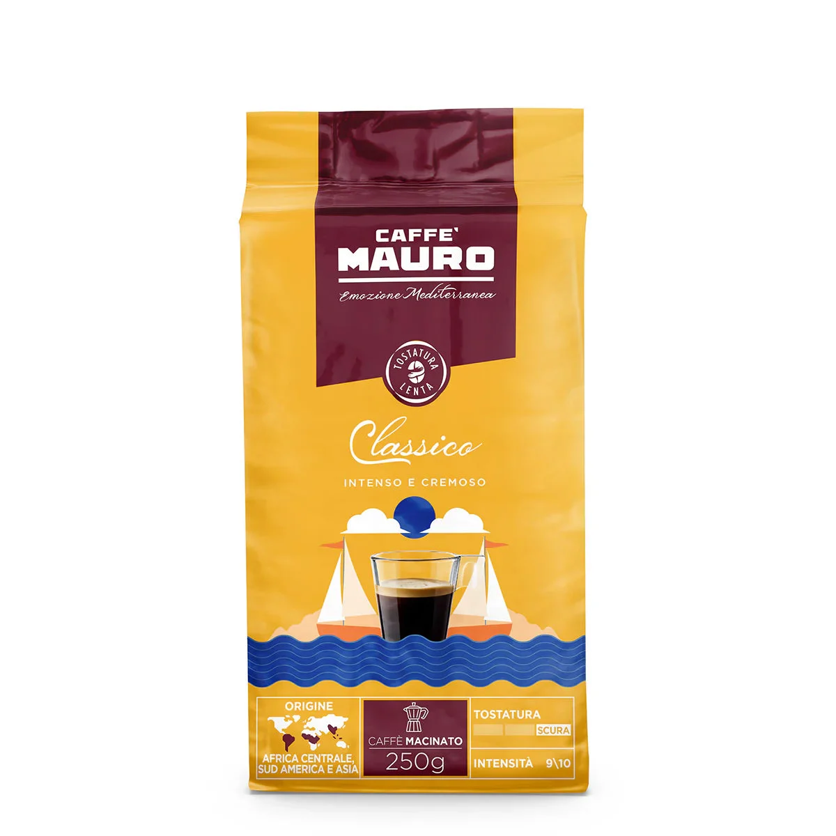 Caffe Mauro Ground Classic, Dark Roast, 9/10, 8.8 oz | 250g