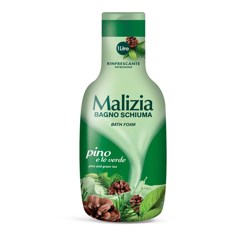 Mirato Malizia Body Wash, Pine and Green Tea Scent, Pino e Licheni, 1000ml