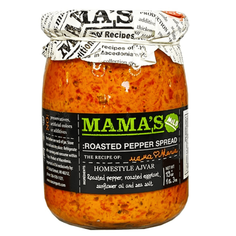 Mama’s Homestyle Ajvar Mild Roasted Pepper Spread, 19 oz