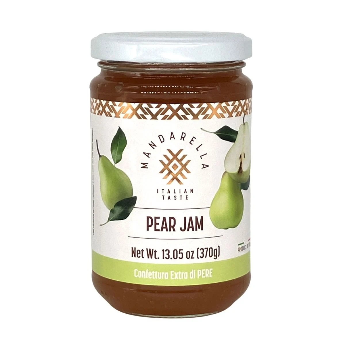 Mandarella Pear Jam, Confettura Extra di Pere, 13.05 oz (370g) | Gluten-Free | Made in Italy