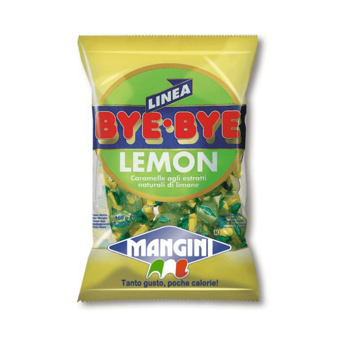 [Best Before: 11/21/2026] Mangini Bye Bye Lemon Candy, 5.29 oz [Pack of 3]