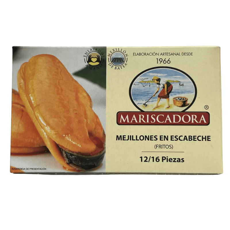 Mariscadora Mussels Fried in Pickle Sauce, 3.88 oz
