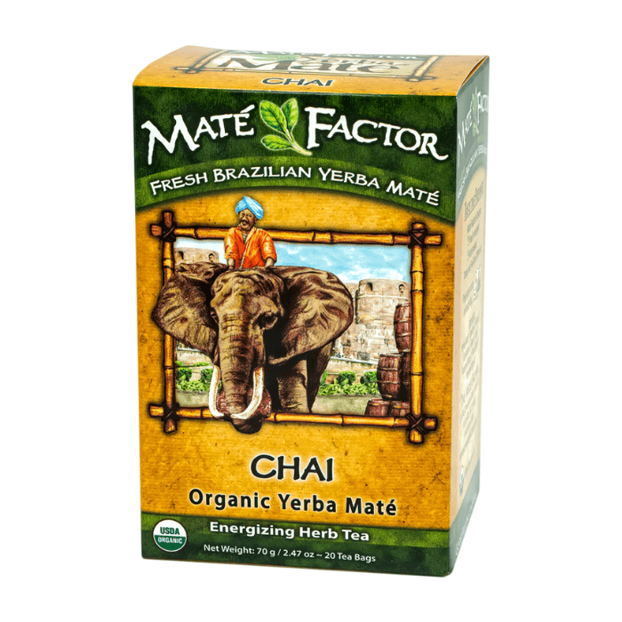 [Best Before: 06/11/26] Mate Factor Chai Organic Yerba Mate, 20 Count