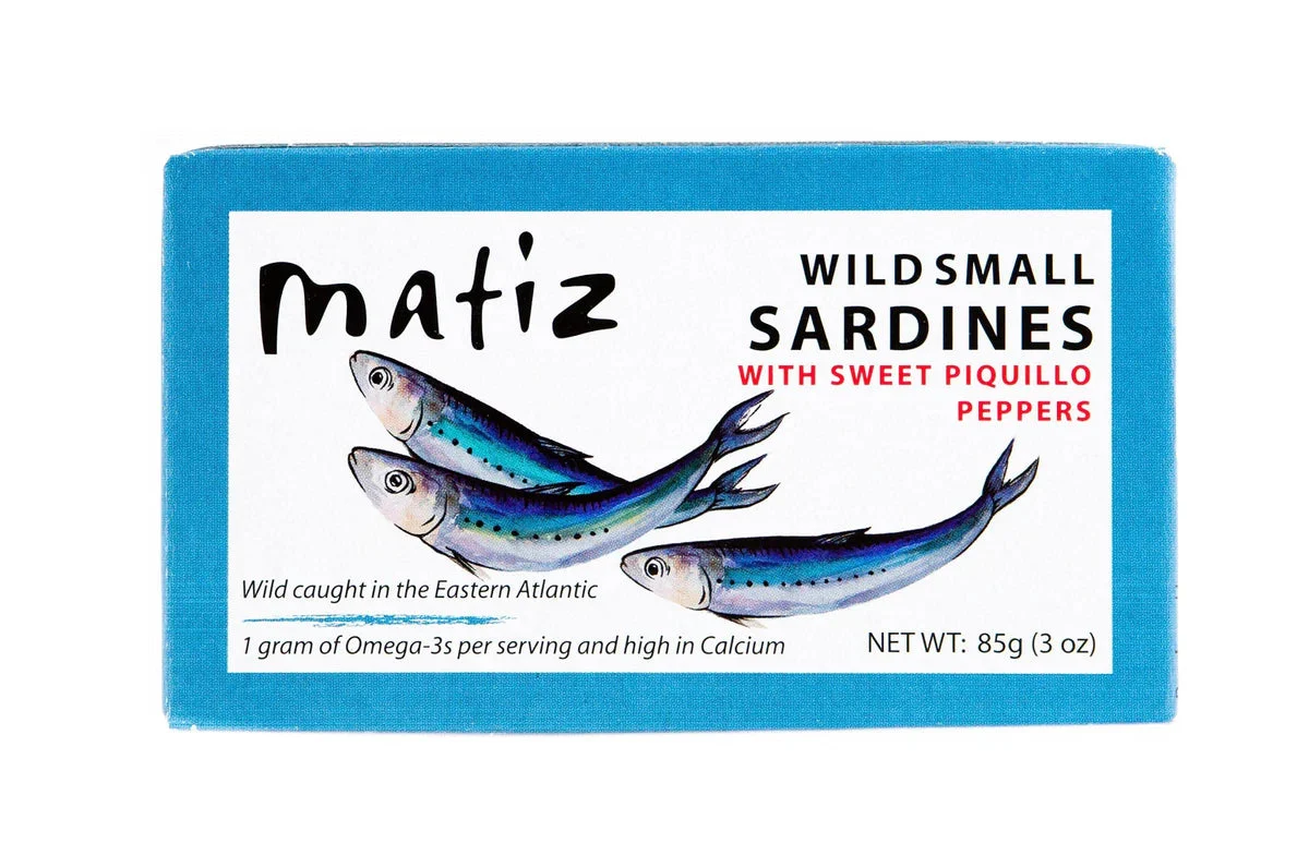 Matiz Wild Small Sardines with Sweet Piquillo Peppers, 3 oz