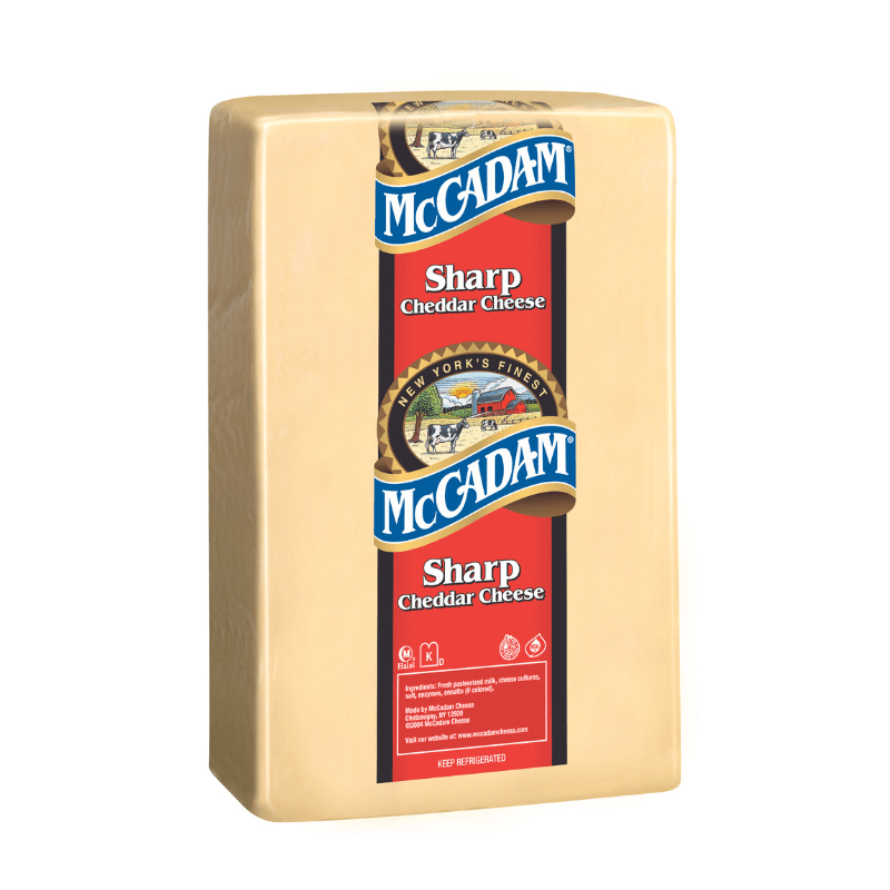 McCadam Sharp White Cheddar Cheese, 10 Lbs