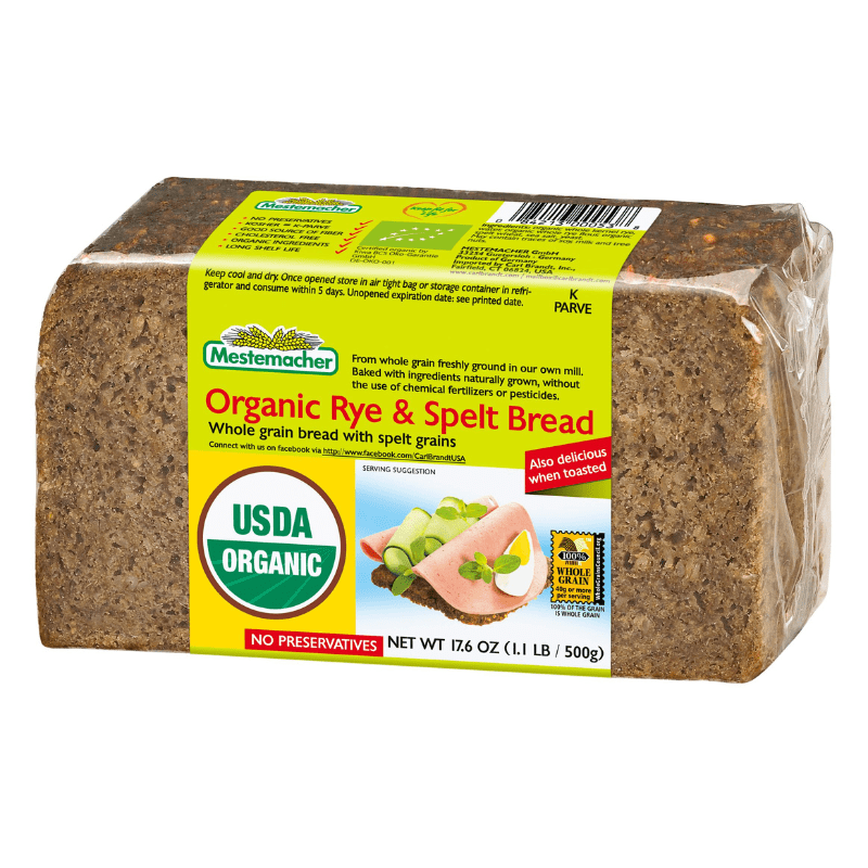 Mestemacher Organic Rye and Spelt Bread, 17.6 oz