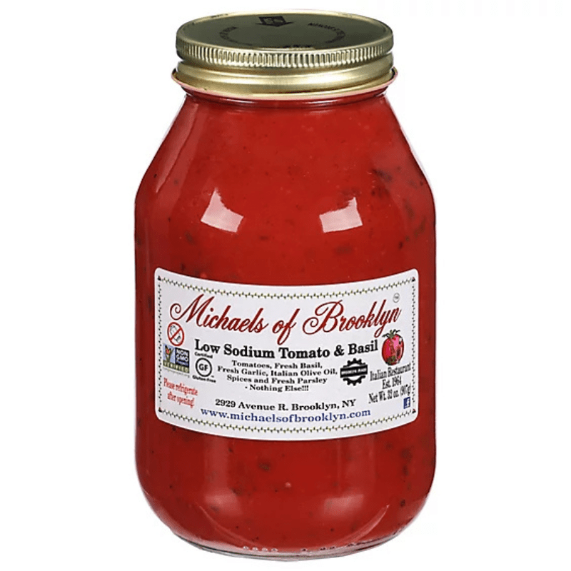 Michael’s of Brooklyn Low Sodium Tomato & Basil Sauce, 32 oz