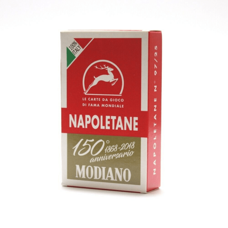 Modiano 97/25 Italian Napoletane Red Playing Cards, 1 Deck