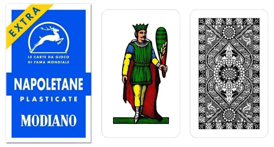 Modiano 97/31 Italian Napoletane Blue Playing Cards, 1 Deck