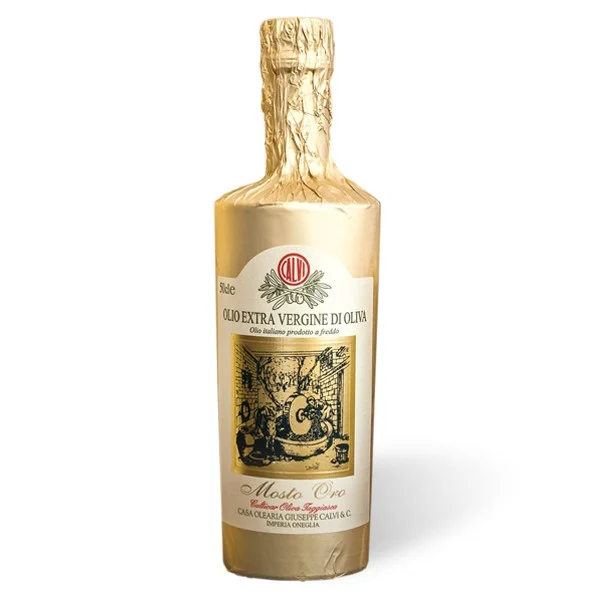 Calvi Mosto Oro Extra Virgin Olive Oil, Taggiasca Olives, 25.4 oz | 750 ml