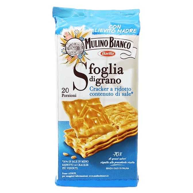 Mulino Bianco Sfoglia di Grano Reduced Sodium Italian Crackers, 17.6 oz
