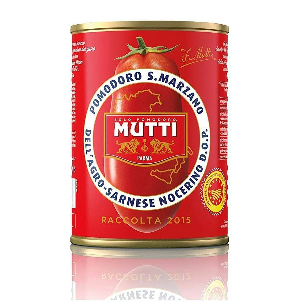 [Best Before: 08/31/2026] Mutti San Marzano DOP Whole Peeled Tomatoes, 14 oz