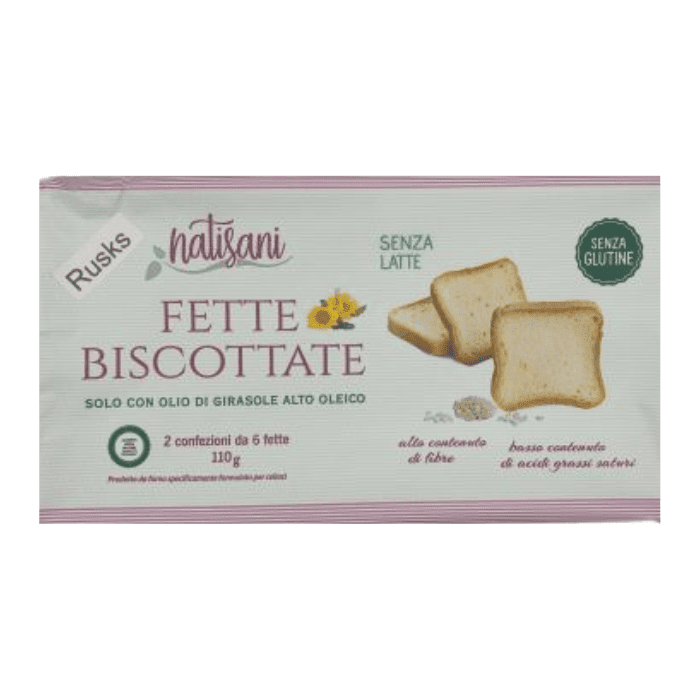 [Best Before: 06/24/2026] Natisani Gluten Free Rusks, 110g